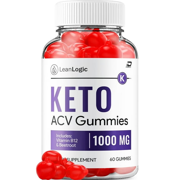 Lean Logic Keto ACV Gummies - LeanLogic Apple Cider Vinegar Gummy Supplement for Energy - LeanLogic Keto Gummies Dietary Supplement (60 Gummies)