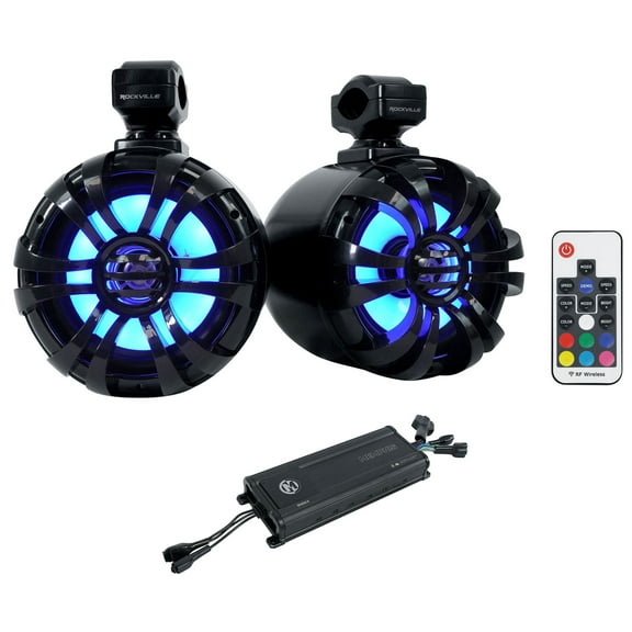 Memphis MX600.6 600w 6 Channel UTV ATV Amplifier (2) 6.5" LED Tower Speakers