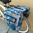 thumbnail image 4 of Cycling Bike Bicycle Double Pannier Rear Seat Bag Bicycle Rear Rack Trunk Seat Bag Bike Trunk Bag Camouflage Blue, 4 of 8