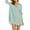 Green, variant on Babysbule Clearance Woman Summer Dresses Women's Solid Color V-neck Three-quarter Sleeves Beach Sunscreen Shirt Dress