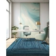 thumbnail image 6 of Unique Loom Braided Chindi Collection Area Rug - Layer (5' 1" x 8' Rectangle Blue/Navy Blue), 6 of 9