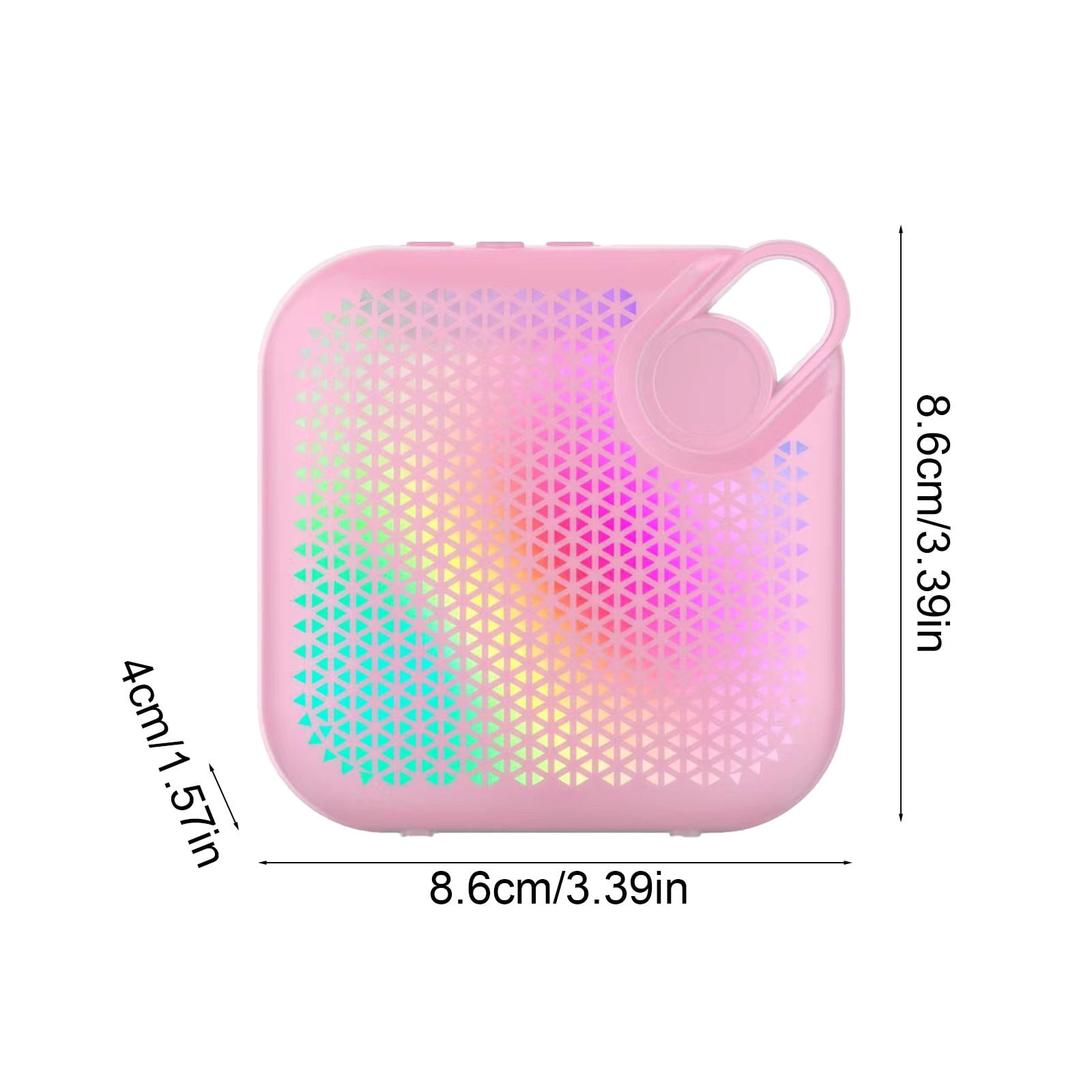 LACKUST Pink RGB Bluetooth Speaker 5.3, Low Latency Gaming Desktop Speaker with LED Lights, Long Battery Life & Room-Filling Sound