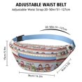 thumbnail image 3 of Fanny Pack Red and Green Christmas Snowman Pattern Waist Pack Bag,Running Cross Bag,Waterproof Large Fanny Packs for Women Men for Travel Running Hiking Cycling, 3 of 6