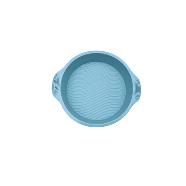 Ounissouiy Molde grueso de silicona para pasteles, moldes para magdalenas de forma redonda, utensilios de cocina para hornear, accesorios de Herramientas y accesorios para hornear Azul