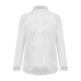 thumbnail image 4 of Posijego Womens Velvet Button down Shirts Glitter Sequins Long Sleeve Collar Night out Party Shirts Clubwear, 4 of 6