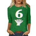 thumbnail image 1 of Birdeem Blouses Décontractées pour Femmes, Manches 3/4, Col Rond, Chandail, Haut Imprimé, Blouse Mode, 1 of 5