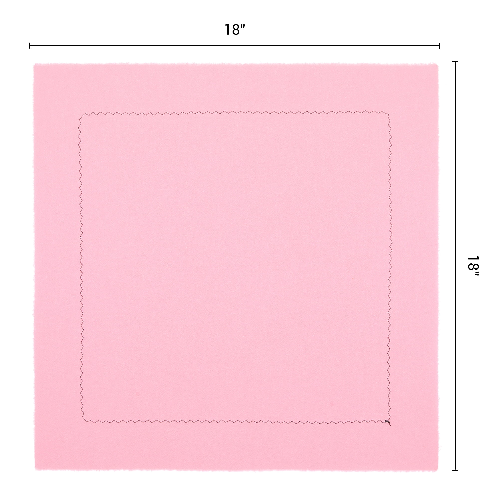 Unique Bargains 12Pcs Washable Reusable Home Cloth Napkins Pink 18x18inch