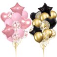 thumbnail image 3 of Globos metálicos de látex para el Día de San Valentín, decoración de fiesta de cumpleaños, boda, Baby Shower, oro plateado, corazón, revelación de género, 14 piezas, 10 piezas, 3 of 7
