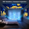 thumbnail image 2 of Tecaki Mini Projector Full HD 1080P, Portable Projector with WiFi and Two-Way Bluetooth, 180° Rotatable, Auto Keystone, Dust Removal, Projecteur Compatible with Smartphone, TV Stick, HDMI, USB, 2 of 9