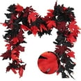 2 Packs LuClweCe Labor Day Sale Artificial flowers,Black Christmas