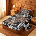 thumbnail image 2 of meiyoeat cute Western Dachshund Twin Sheets,Kawaii Dog Print Bedding,3-Piece,1 Fitted Sheet and 1 Pillowcase, 2 of 6