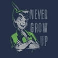 thumbnail image 2 of Men's Peter Pan Peter Pan Vintage Never Grow Up  Graphic T-Shirt, 2 of 3
