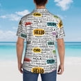 thumbnail image 6 of Easygdp Hello Men's Hawaiian Shirts Print Lapel Short Sleeve for Beach, vacation, party, casual occasions - 3X-Large, 6 of 9