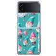 thumbnail image 1 of For Samsung Galaxy Z Flip 4 Turquoise Pink Hearts Gnomes Design Hybrid, iPhone 13, 1 of 8