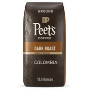 Peet's Coffee Single Origin Colombia Ground Coffee, Premium Dark Roast, 100% Arabica, 10.5 oz