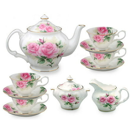Grace's Tea Ware 11 pièces en porcelaine Rose Bouquet à thé