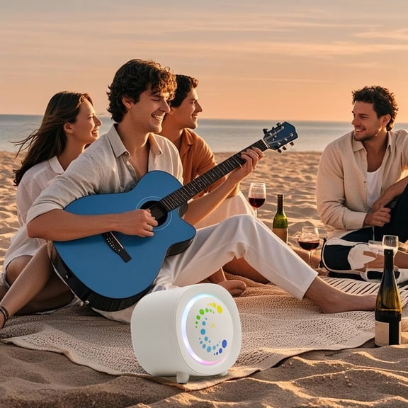Nkmbld Powered Subwoofer Wireless Bluetooth Audio Heavy Subwoofer Outdoor Portable Car Household Desktop Small Mini Speaker, Graduation Gift, White