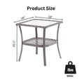 thumbnail image 4 of Patio Water Rippled Glass Side Table, Gray Rattan, 4 of 4