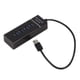 thumbnail image 2 of Alta Velocidad 4, Adaptador De Convertidor Extensor Portátil Cable De Guitarra A Puerto Usb 3.0 Hub Interfaz De Audio Usb Para Lector De Tarjetas Negro, 2 of 7