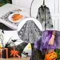 thumbnail image 5 of 2x1.6m/2.2Yards x 63Inch Witches Silver Foil Tulle Pumpkin Black Web Fabric Cat Bat Pattern Mesh Fabric Rectangle Star Polka Dots Craft Fabrics, 5 of 9