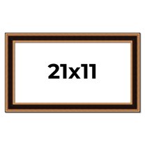 21x11 Frame Gold Brown Plein Air Vintage Solid Wood Picture Frame | 1.75 Inches Moulding Width |