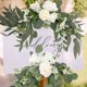 thumbnail image 4 of GOOHOCHY 1 juego de guirnalda de flores artificiales de rosas, letrero de bienvenida, guirnalda de flores para arco de boda, decoración de pared de puerta principal, 4 of 8