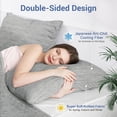 thumbnail image 4 of Aship Arc-Chill Cooling Pillow Cases, Q-Max >0.45 Jade-Infused Dual-Sided Summer Cooling Pillowcase, Smoother Skin & Frizz-Free Hair, Hidden Zipper, Machine Washable, King 20''x36'', 2 Pack Gray, 4 of 8