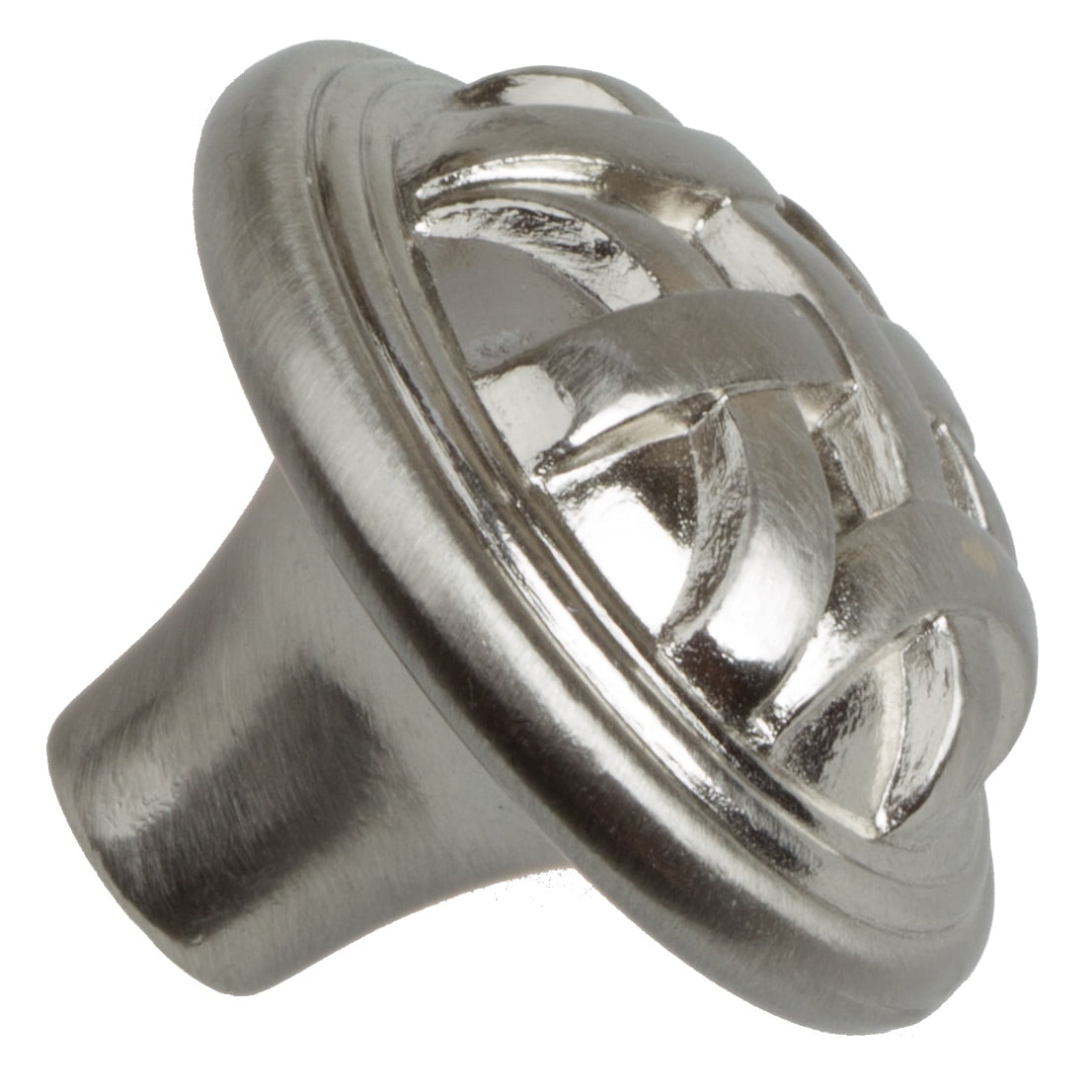 GlideRite 1-1/4 in. Round Braided Cabinet Knob, Satin Nickel