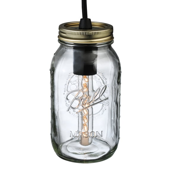 Meyda Tiffany 120889 3.75" W Mason Jar Quart Mini Pendant - Clear