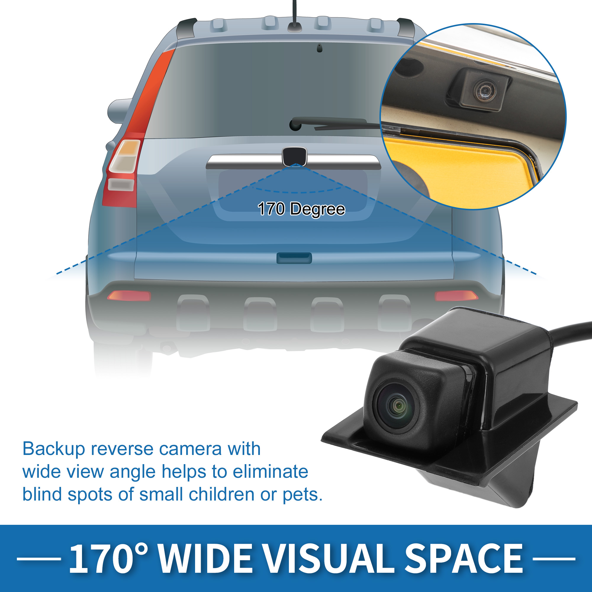 Unique Bargains Rear View Camera for Honda Pilot 2016 2017 Park Assist Backup Camera