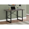 thumbnail image 4 of Contemporary Home Living 49" Taupe Gray and Black Contemporary Computer Desk, 4 of 4