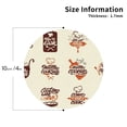 thumbnail image 3 of Kll Round Shape Drink Coasters Set Of 4,Pu Leather Absorbent Coasters Set Decorative Coffee Cup Coasters Housewarming Gift For Home Decor-Cooking With Love, 3 of 9