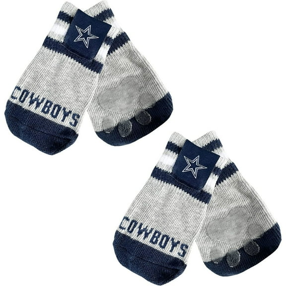 NFL Anti Slip Dog Socks with Elastic Ribbed Top Indoor/Outdoor Paw Protection