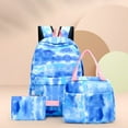 thumbnail image 3 of AMERTEER Tie Dye Ink Backpack Student School Bookbag Lunch Box for Teens (Blue), 3 of 6