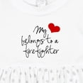 thumbnail image 4 of Inktastic My Heart Belongs Firefighter Girls Baby Dress, 4 of 5