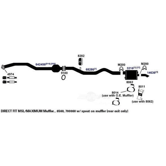 Exhaust Muffler Assembly-LE, GAS AP Exhaust 7584 fits 213 Toyota RAV4 Fits select: 2013-2015 TOYOTA RAV4 XLE