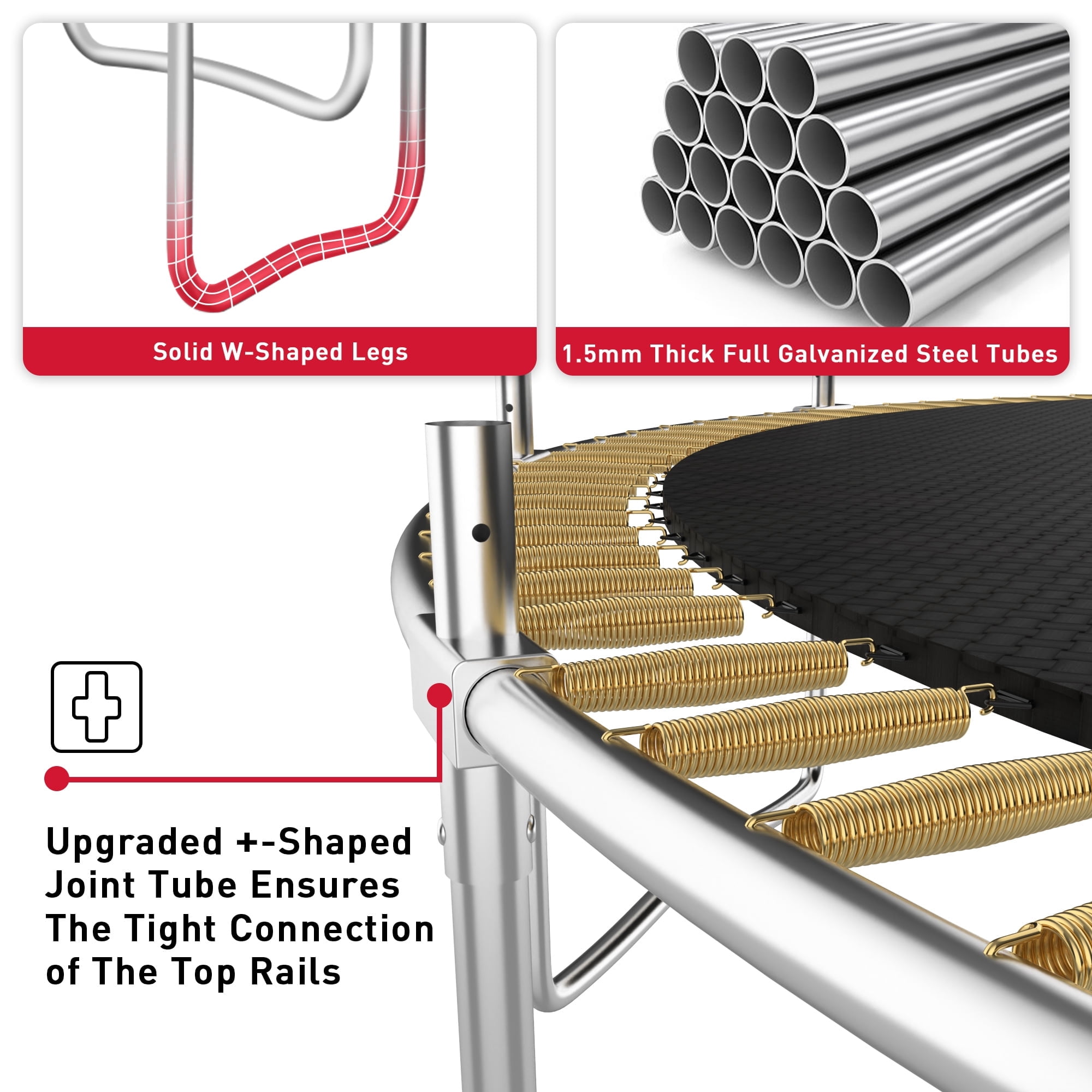Jump Into Fun Trampoline, 12FT 10FT 14FT 16FT 1200LBS Trampoline for Adults and Kids, Trampoline with Enclosure, Basketball Hoop and Basketball, Outdoor Heavy Duty Pumpkin Trampoline