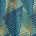 thumbnail image 4 of Designart 'Retro Luxury Waves In Blue and Gold VII' Mid-Century Modern Curtain Panel, 4 of 5