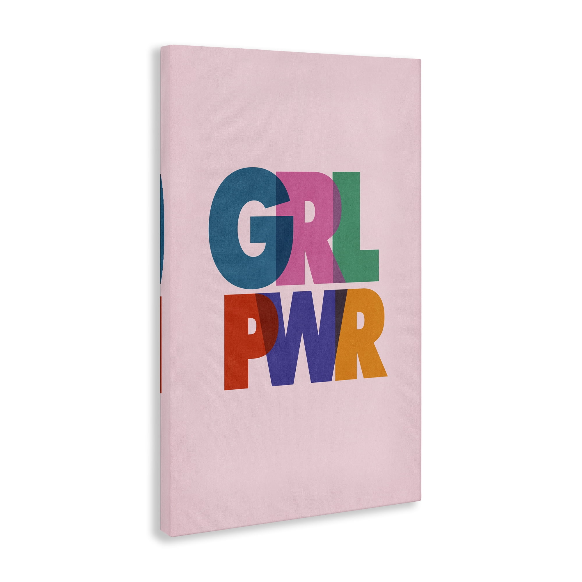 Stupell Industries Girl Power Pastel Text Text & Numbers Painting Wrapped Canvas Art Print Wall Art, 20 x 30