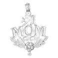 thumbnail image 1 of 18K White Gold #1 Mom Pendant - 26 mm, 1 of 3