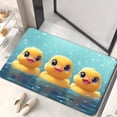 thumbnail image 2 of Yellow Duck Themed Microfiber Bathroom Door Mat, Non-Slip Backing, Super Absorbent Bath Rug, Soft Comfortable Floor Mat, Machine Washable, Ideal for Bathroom, Bedroom, Living Room, Home Decor, 2 of 9
