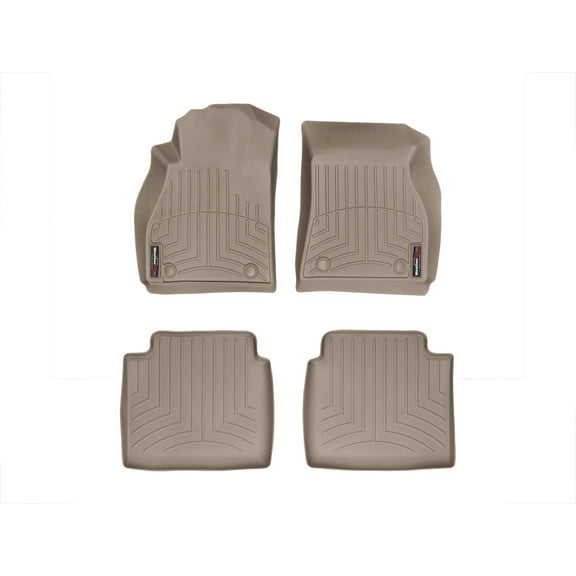 WeatherTech Custom Fit FloorLiners compatible with 2014-2016 Buick LaCrosse - 1st & 2nd Row (2-pc. Rear Liner), Tan