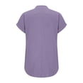 thumbnail image 6 of Vinsonshop Women's Polo Shirts Short Sleeve V Neck Summer Tops Business Casual Collared Shirts Loose Tees (S-3XL), 6 of 9