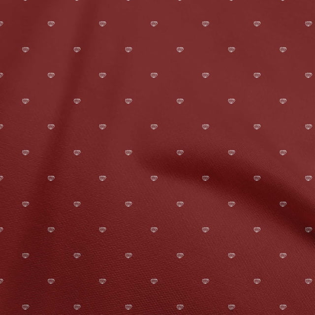 oneOone Cotton Poplin Red Fabric Asian Floral Craft Projects Decor Fabric Printed By The Yard 56 Inch Wide