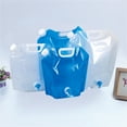 thumbnail image 3 of Sac d'Eau Portable en Plastique avec Bec Verseur Réutilisable Conteneur Pliable Urgence Randonnée Camping Accessoires de Voyage Vides Bleu, 10L, 3 of 8