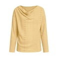 thumbnail image 7 of BLVB Eyelet Tops for Women Draped Cowl Neck Blouses Long Sleeve Dressy Casual Shirts Spring Summer Fashion Clothes, 7 of 7