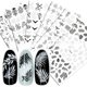 thumbnail image 5 of Pegatinas para decoración de uñas, colección en blanco y negro francés, encaje, hojas de arce, patrón de flores vintage, pegatinas para uñas, 5 of 6