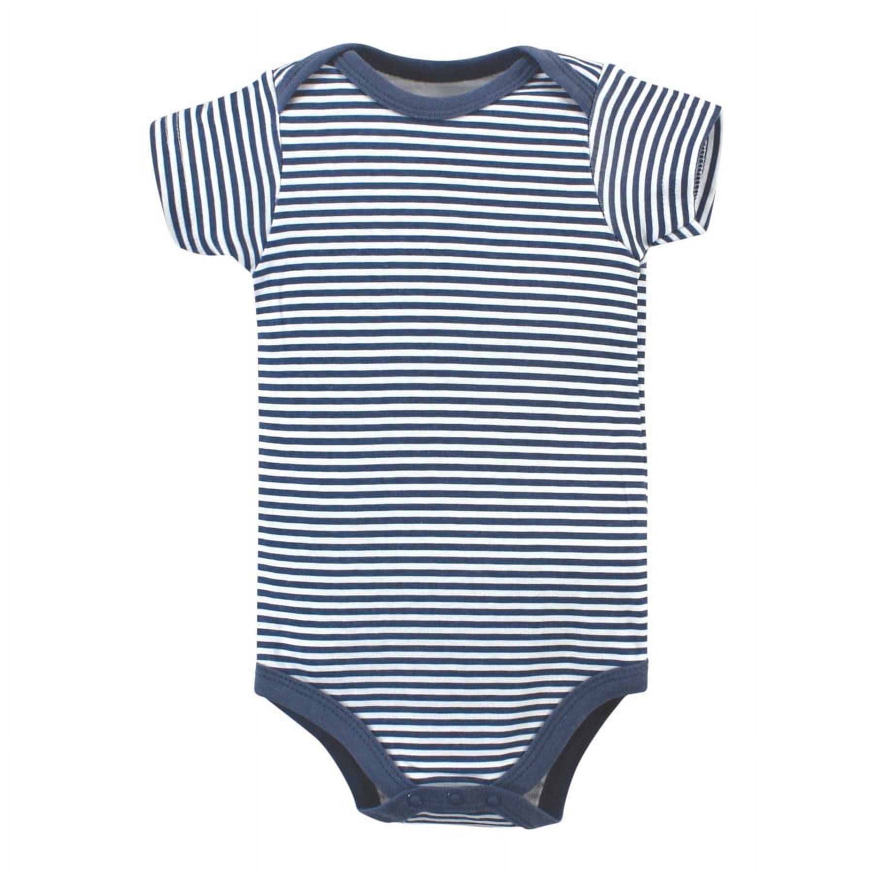 Hudson Baby Short Sleeve Bodysuits, 5-Pack, Newborn- 24 Months