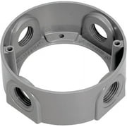 Sigma Electric 4-3/16 in. Round Metallic Extension Ring Gray