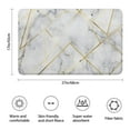 thumbnail image 3 of White Gold Marble Pattern Bathroom Rugs Mat,Non Slip Microfiber Bathroom Rug,Rubber Backing,Soft Bathroom Mats for Bathroom Floor,Tub and Shower,17x27in(43x68cm), 3 of 5